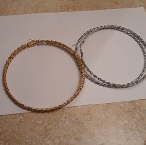 Brand new three pair Hoop Earrings